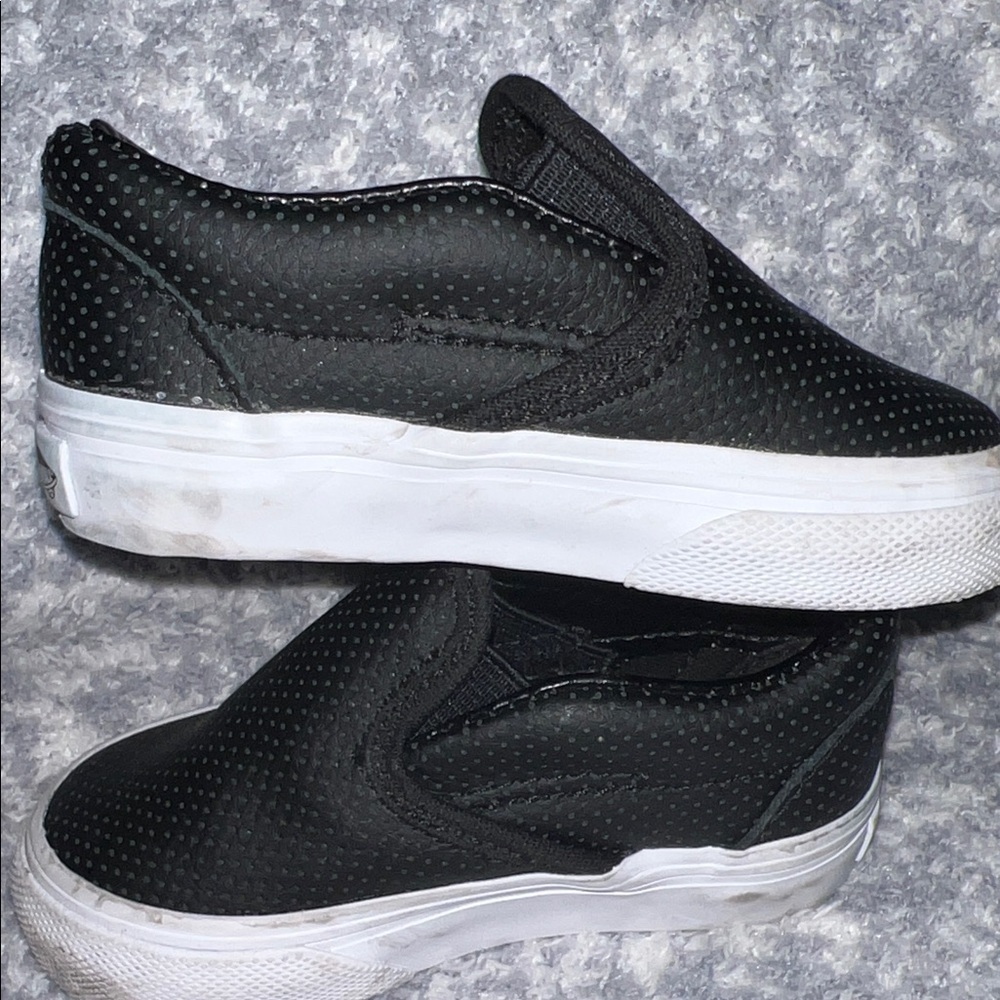 Vans Kids Black Slip-On Shoes Size 4.5 - Picture 4 of 8